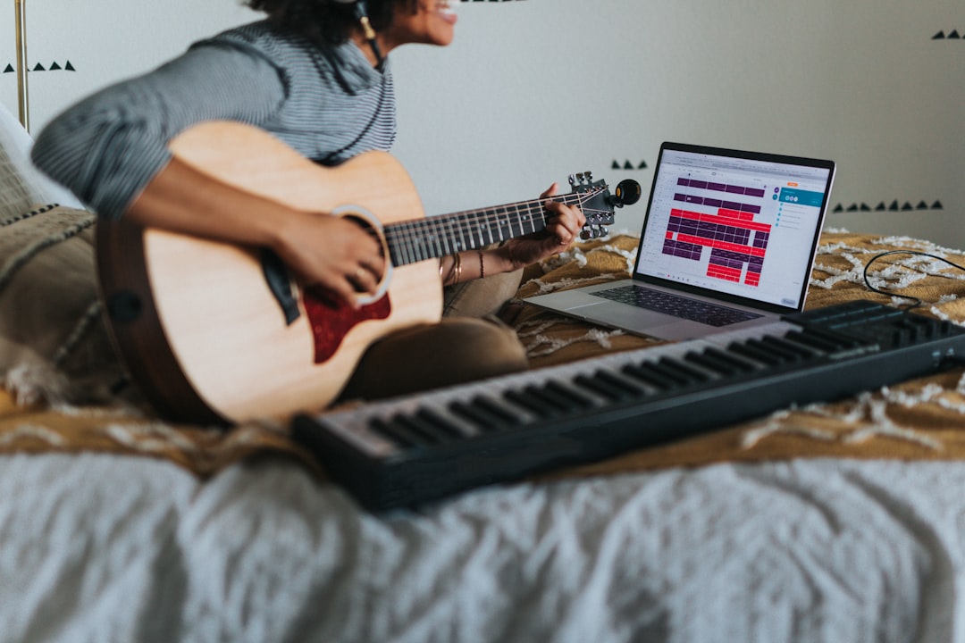Photo Image: Guitar, Notebook