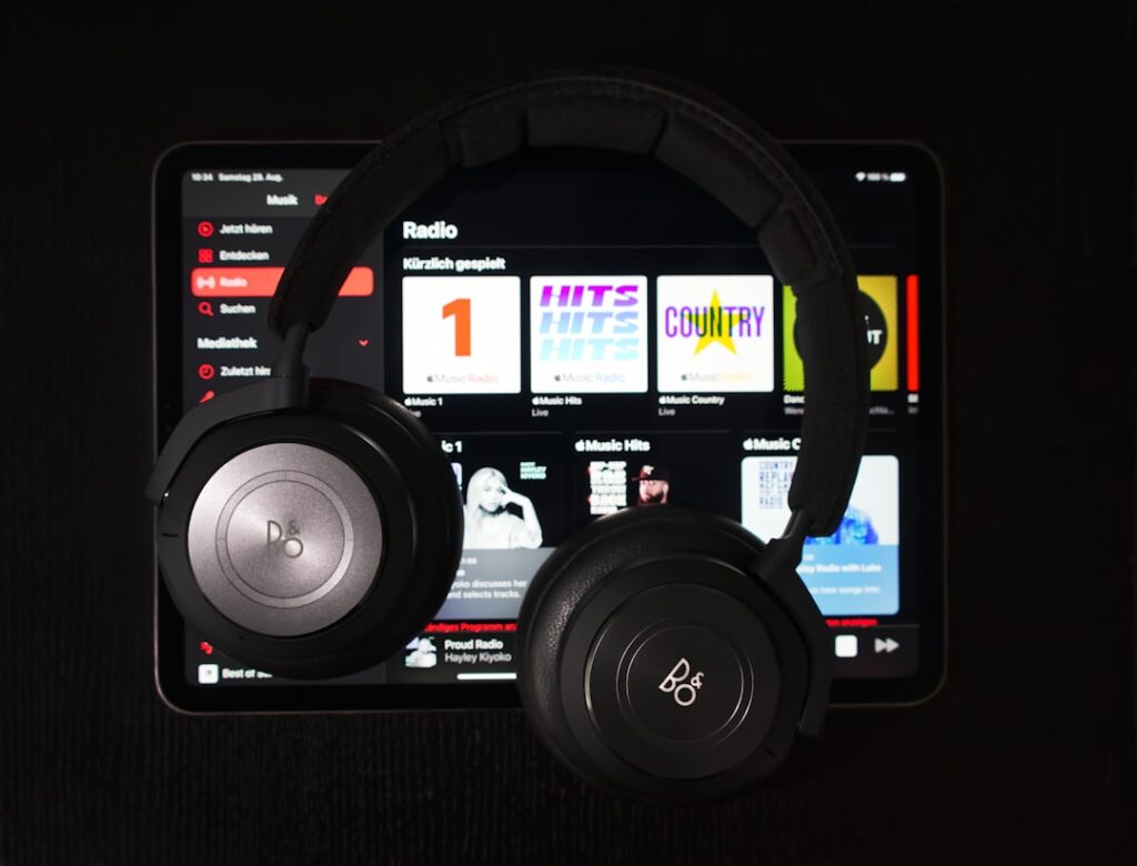 Photo Headphones, acoustic guitar